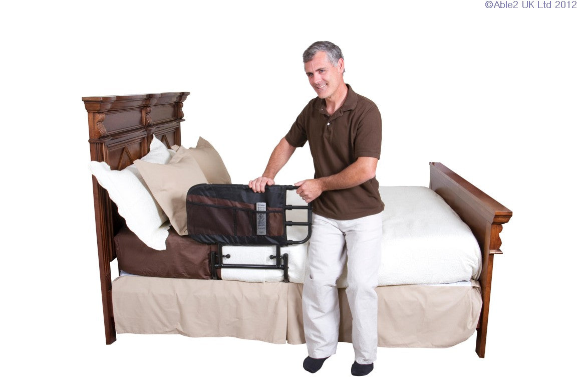 Adjustable Bed Rail with Pouch